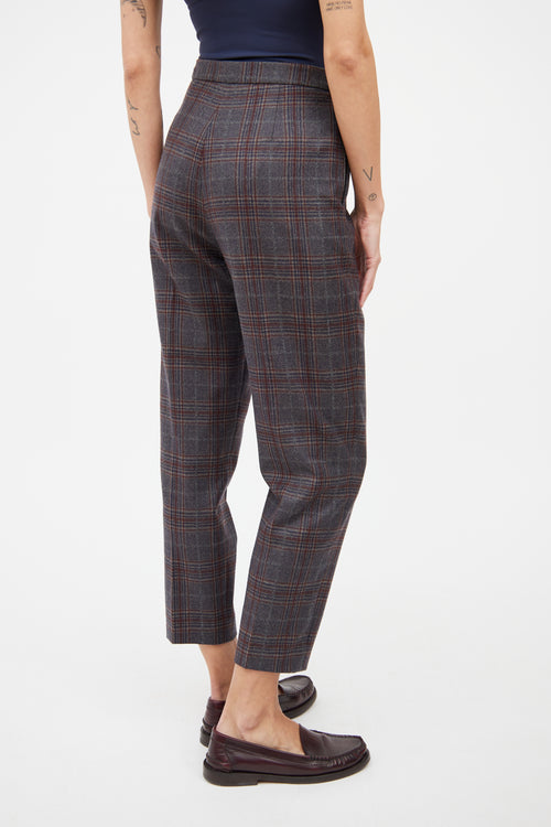 Fabiana Filippi Grey Check Embellished Pant