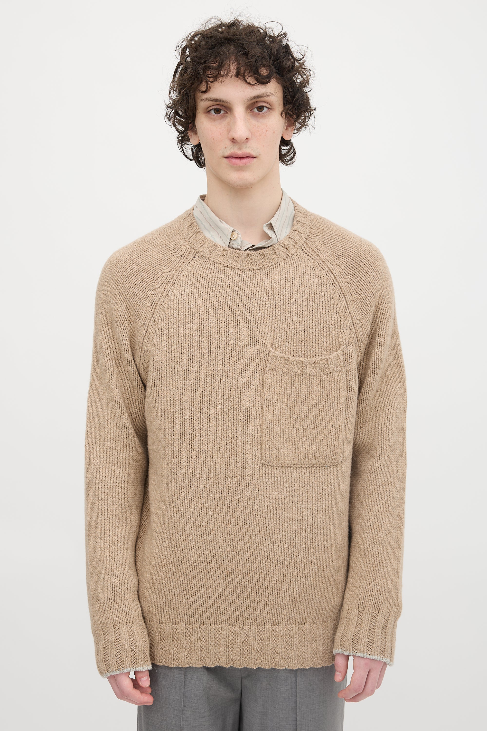 Brunello Cucinelli Wool Pocket Sweater