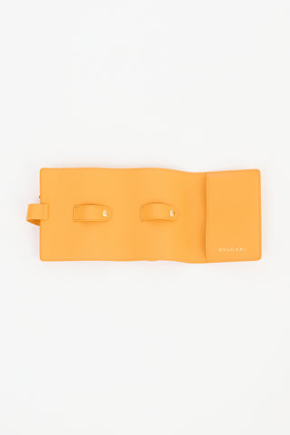 Bvlgari Orange Leather Watch Travel Case