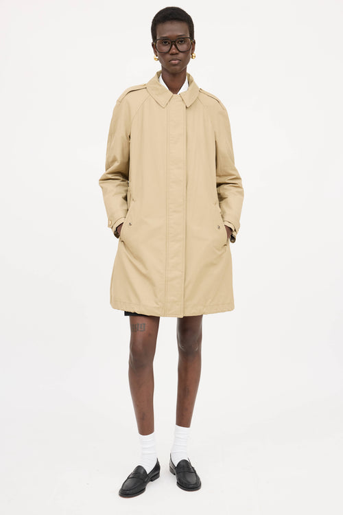 Burberry Balmacaan drawstring Coat