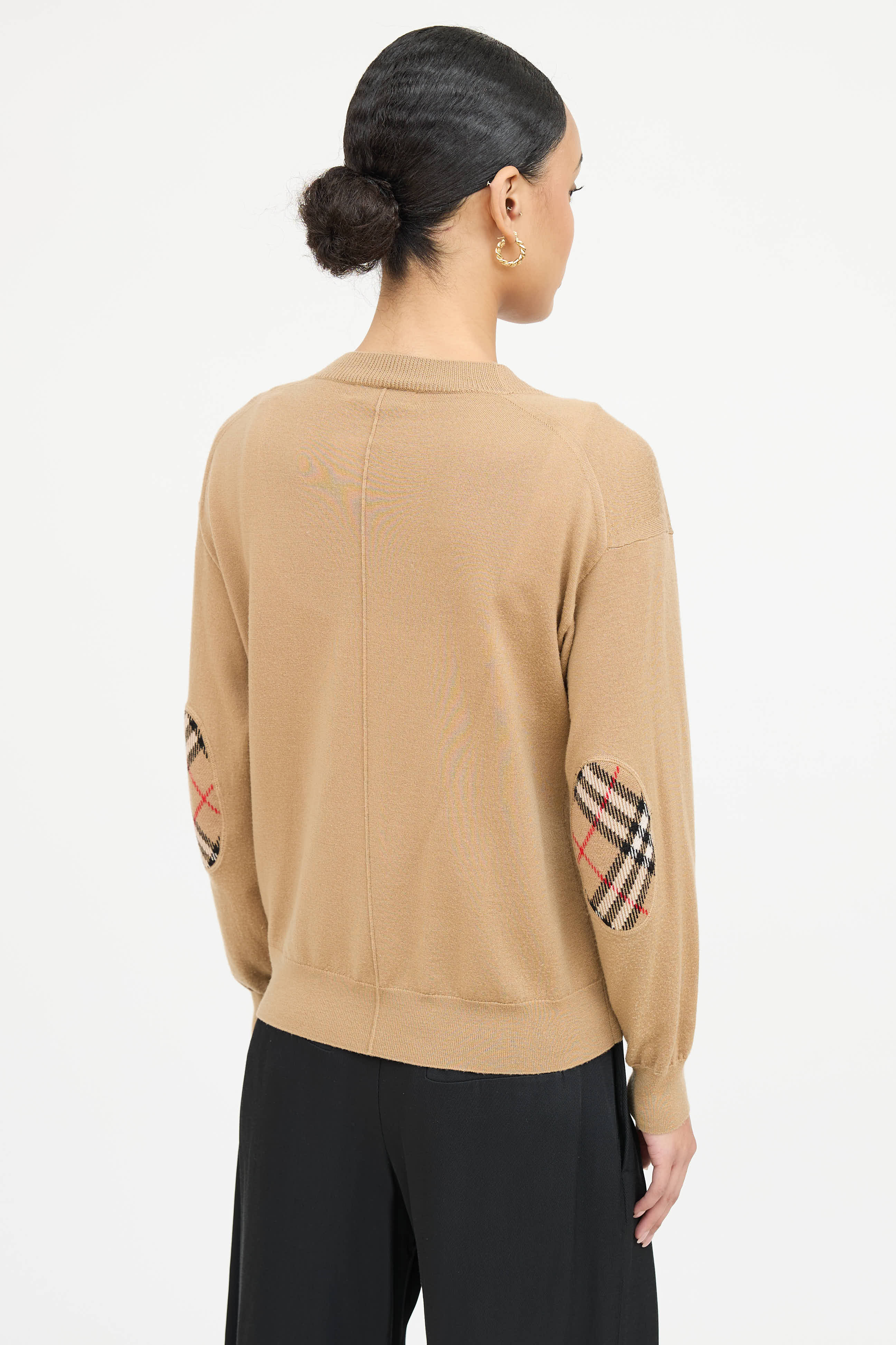 Burberry Wool Elbow Patch Cardigan