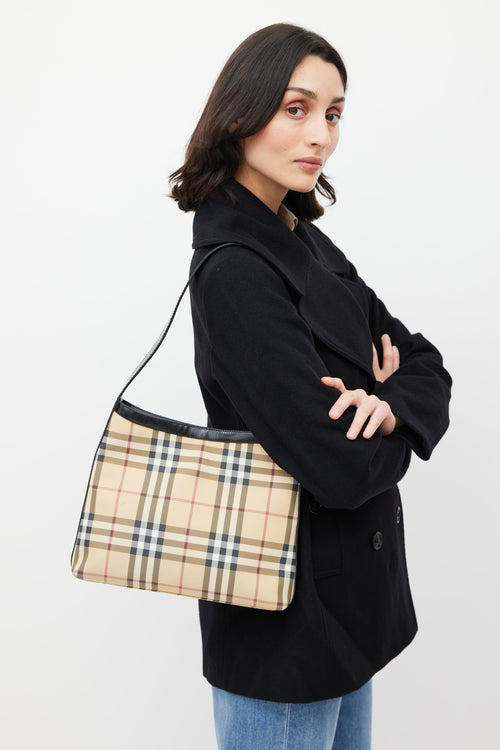 Burberry Beige & Multicolour House Check Tote