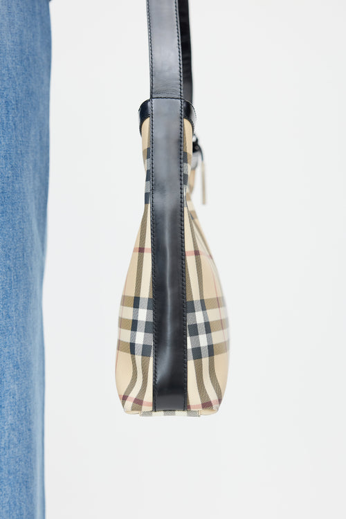 Burberry Beige & Multicolour House Check Tote