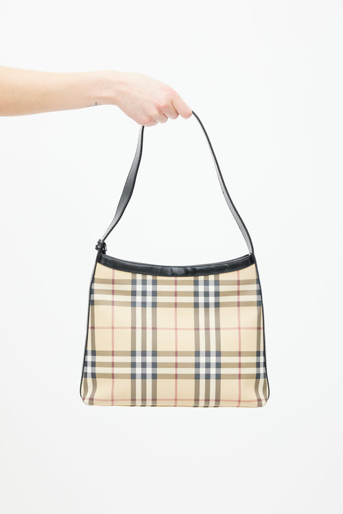 Burberry Beige & Multicolour House Check Tote