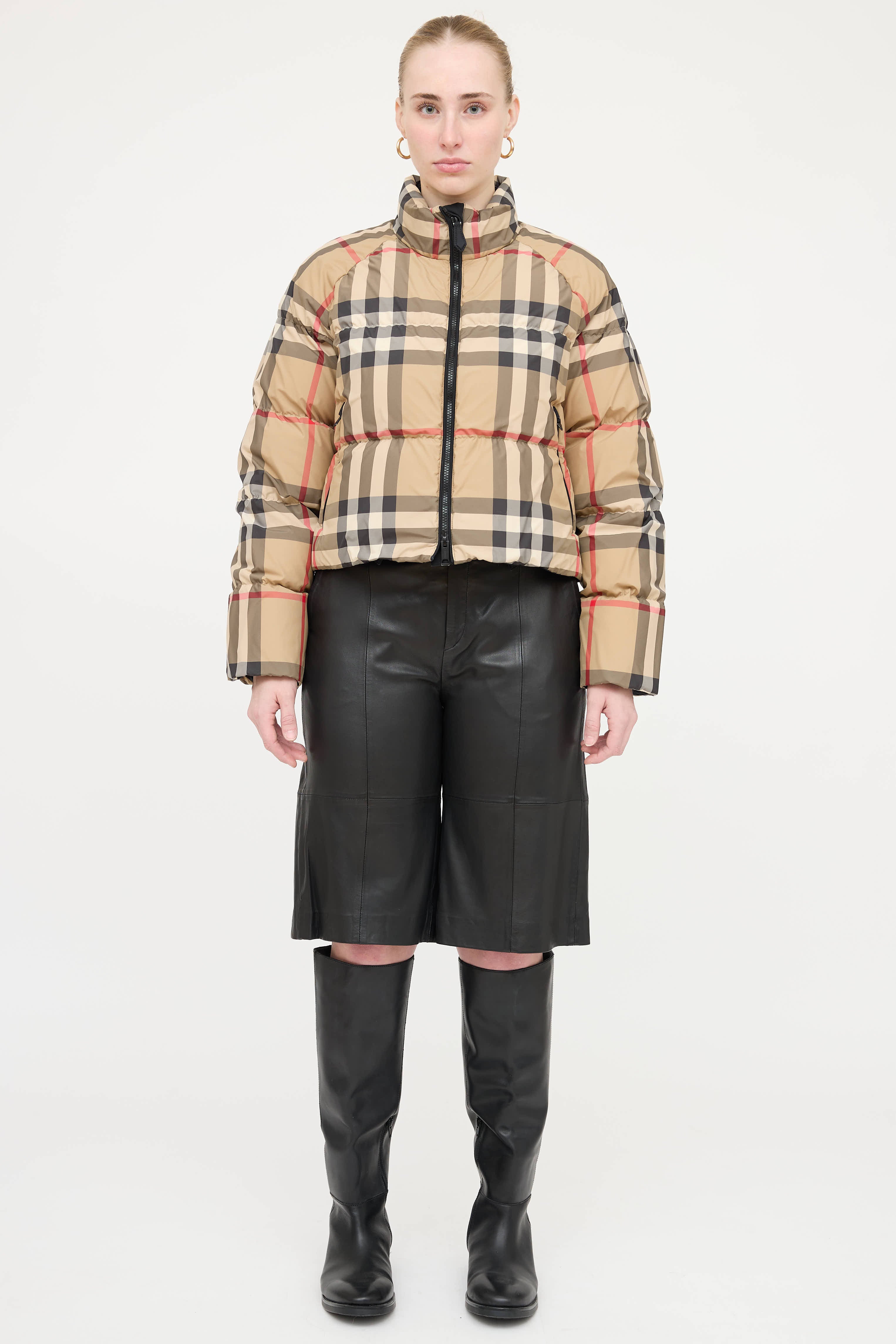 Burberry Check Puffer Jacket