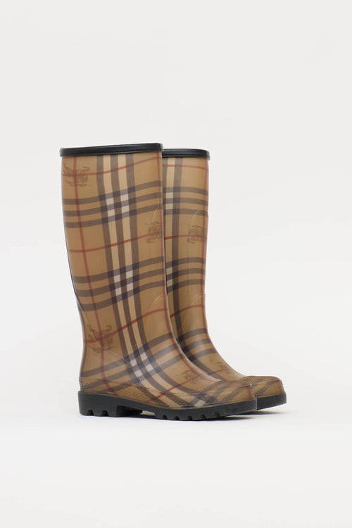 Burberry Haymarket Rain Boot