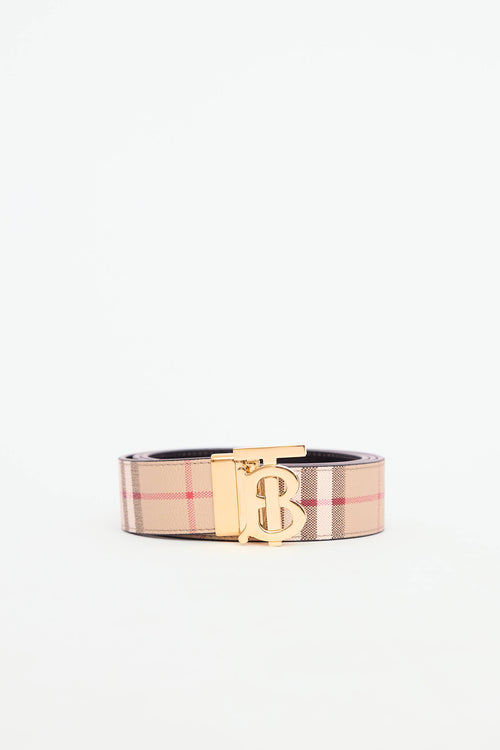 Burberry Reversible Check TB Belt