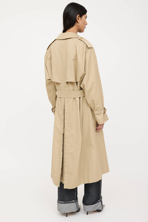 Burberry Double Breasted Belted Trench Coat