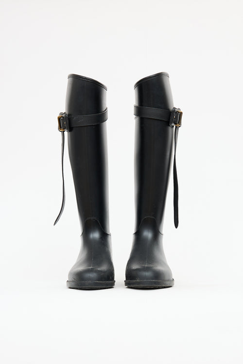 Burberry Rubber Belt Rain Boot