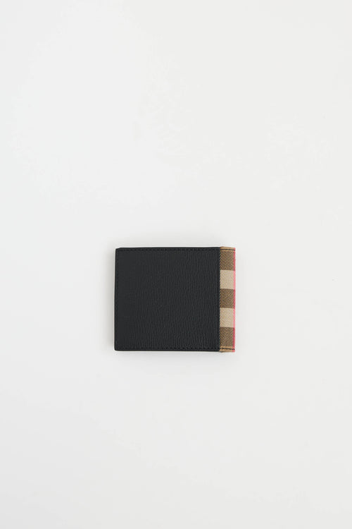 Burberry Check Leather Bifold Wallet