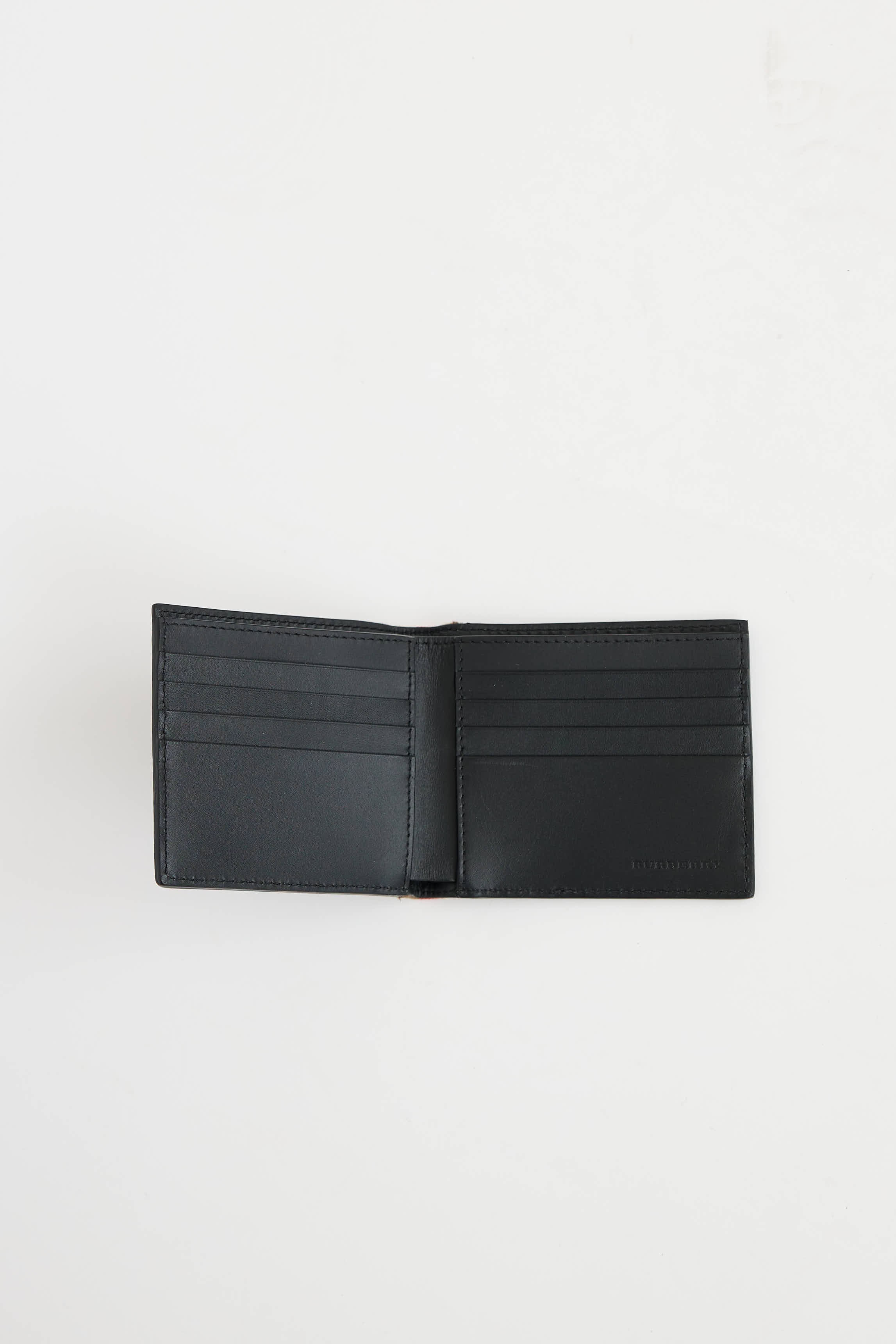 Burberry Check Leather Bifold Wallet