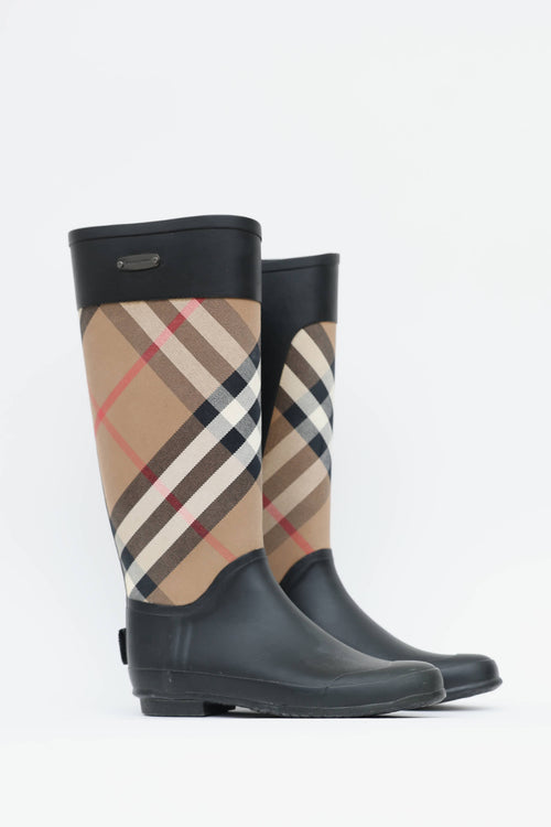 Burberry Nova Check Rain Boot