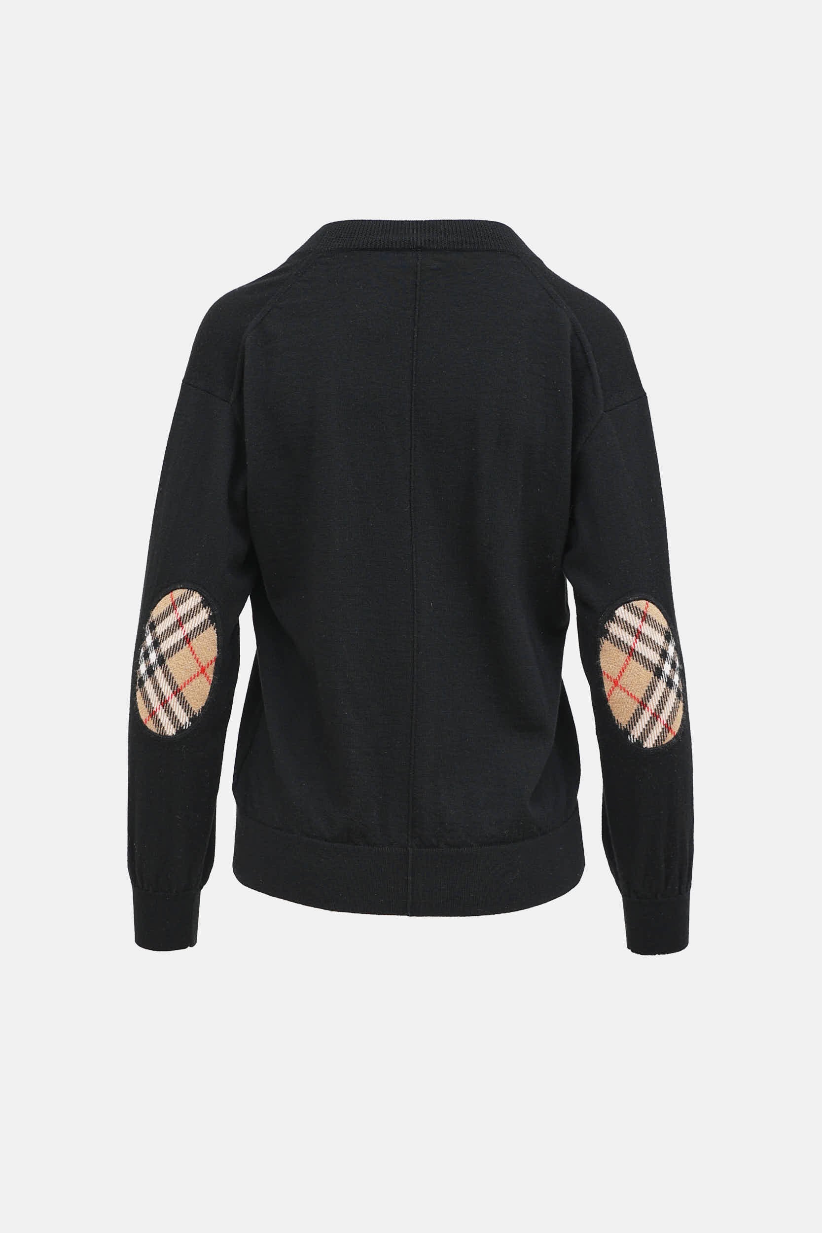 Burberry Wool Elbow Patch Cardigan
