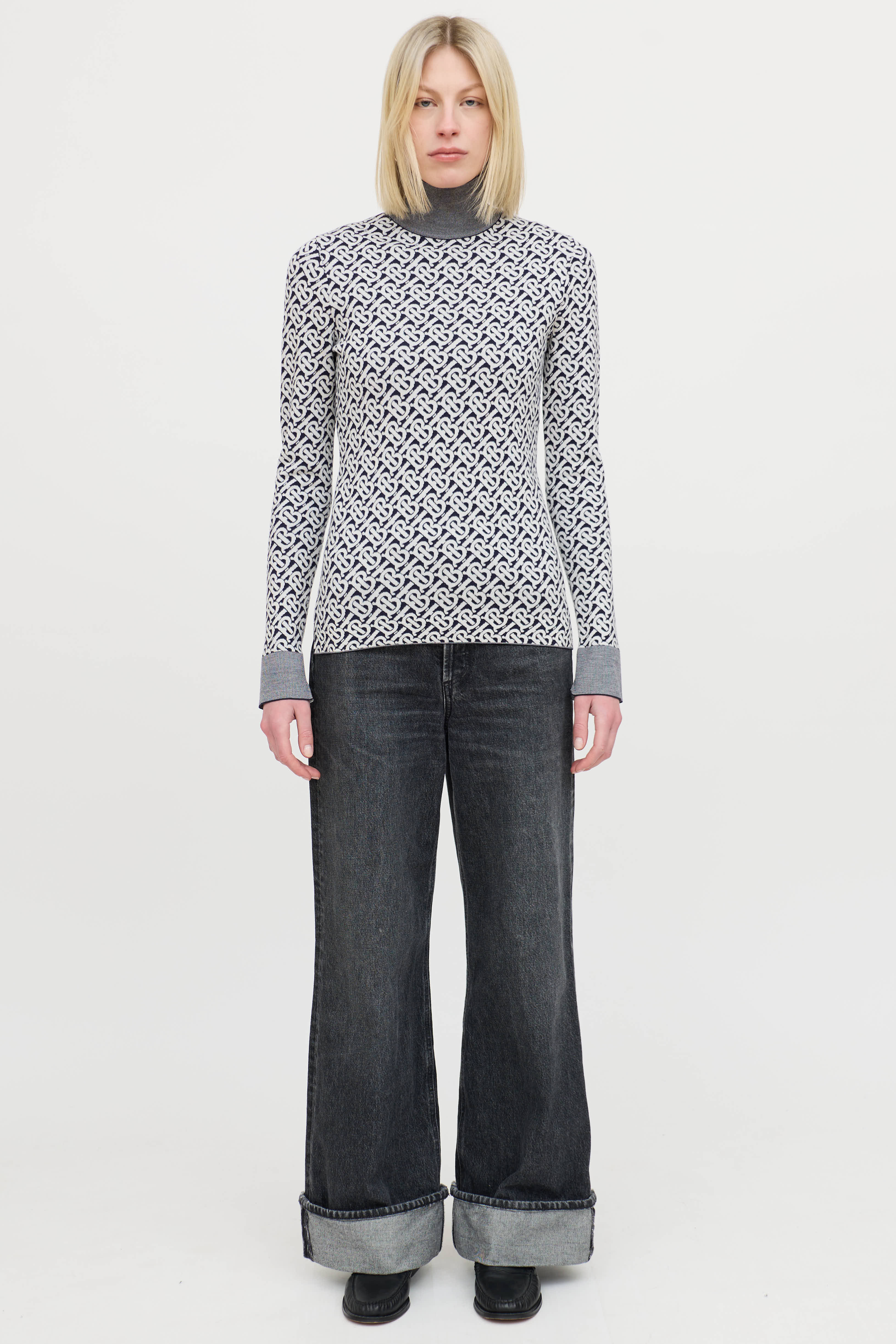 BurberryMonogram Turtleneck Sweater
