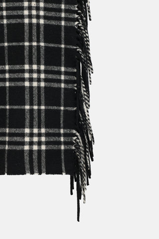 Burberry Cashmere Fringe Scarf