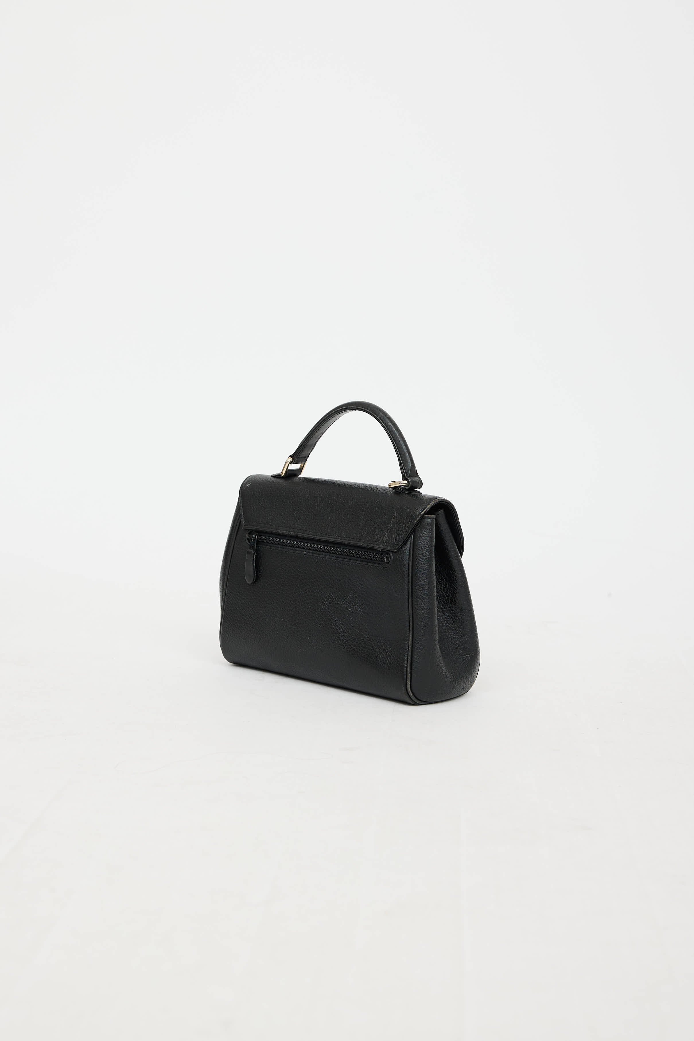 Leather Top Handle Bag