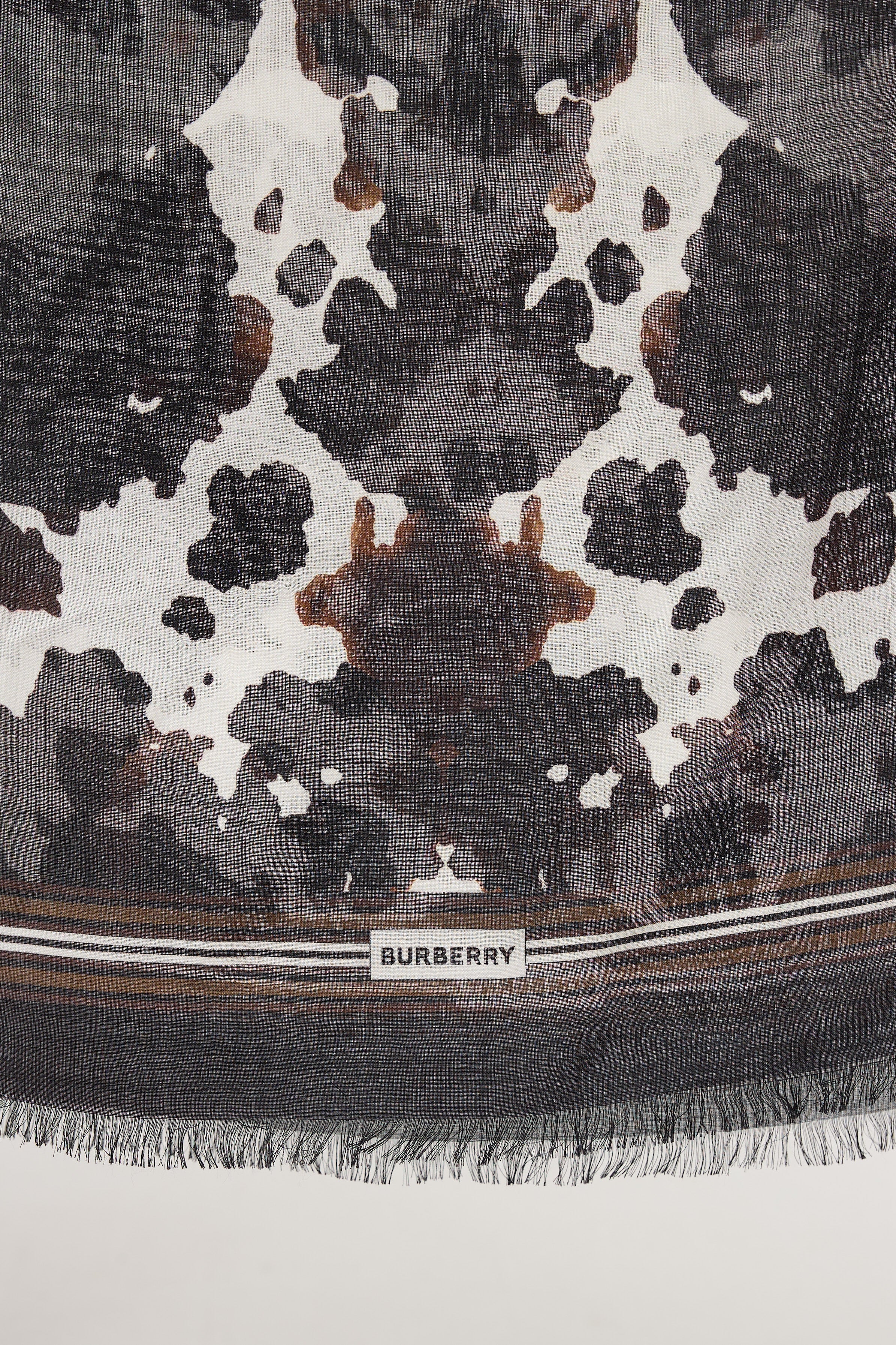 Burberry Silk Camo Printed Scarf