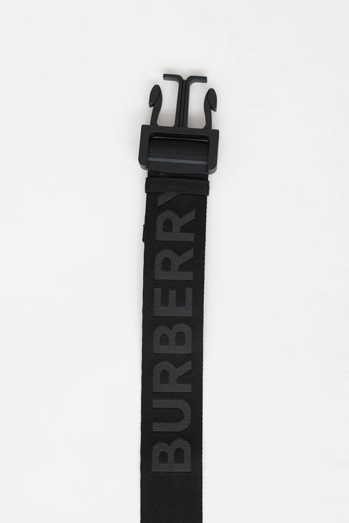 BurberryJacquard Webbed Buckle Belt