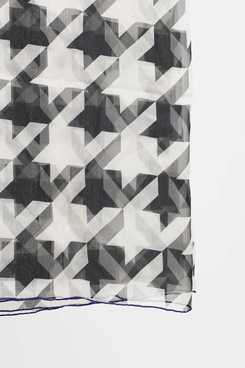 Burberry Silk Houndstooth Scarf