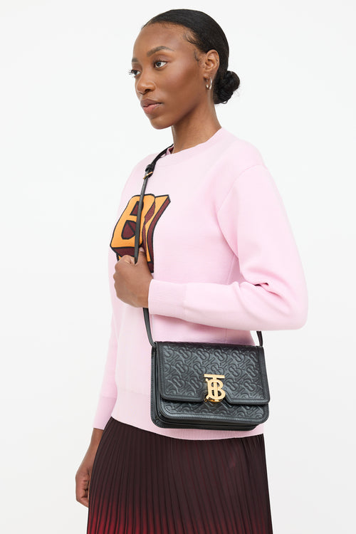 Burberry Leather TB Embossed Monogram Bag