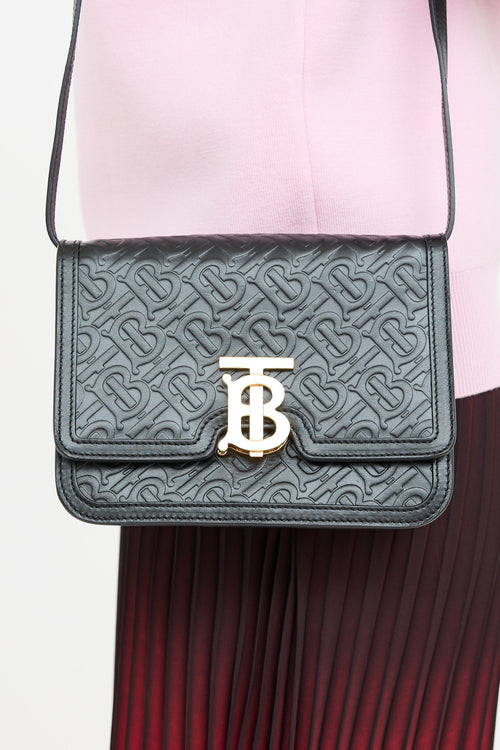 Burberry Leather TB Embossed Monogram Bag