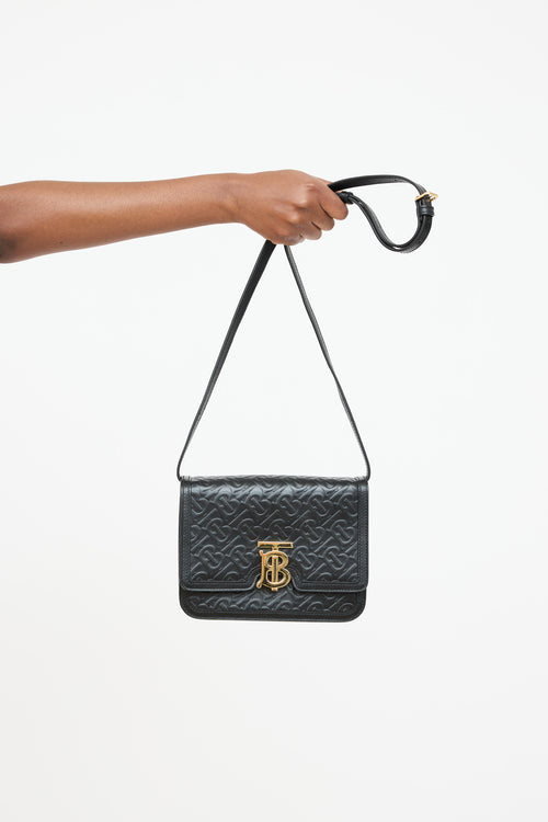 Burberry Leather TB Embossed Monogram Bag