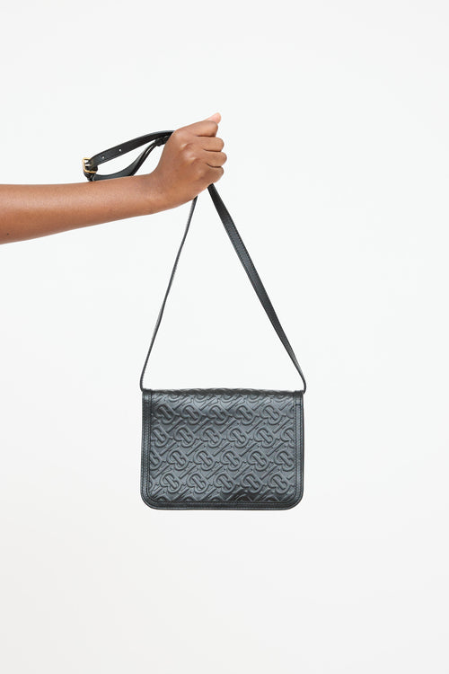 Burberry Leather TB Embossed Monogram Bag