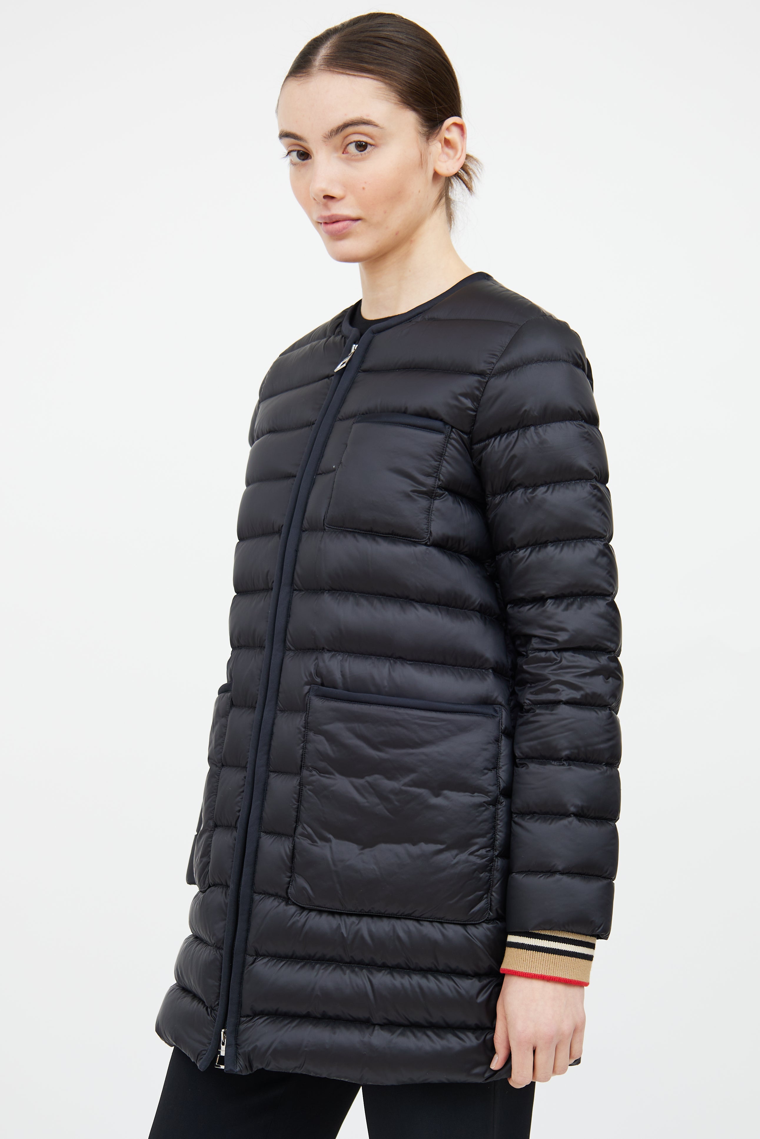 Burberry Black & Multi Down Coat