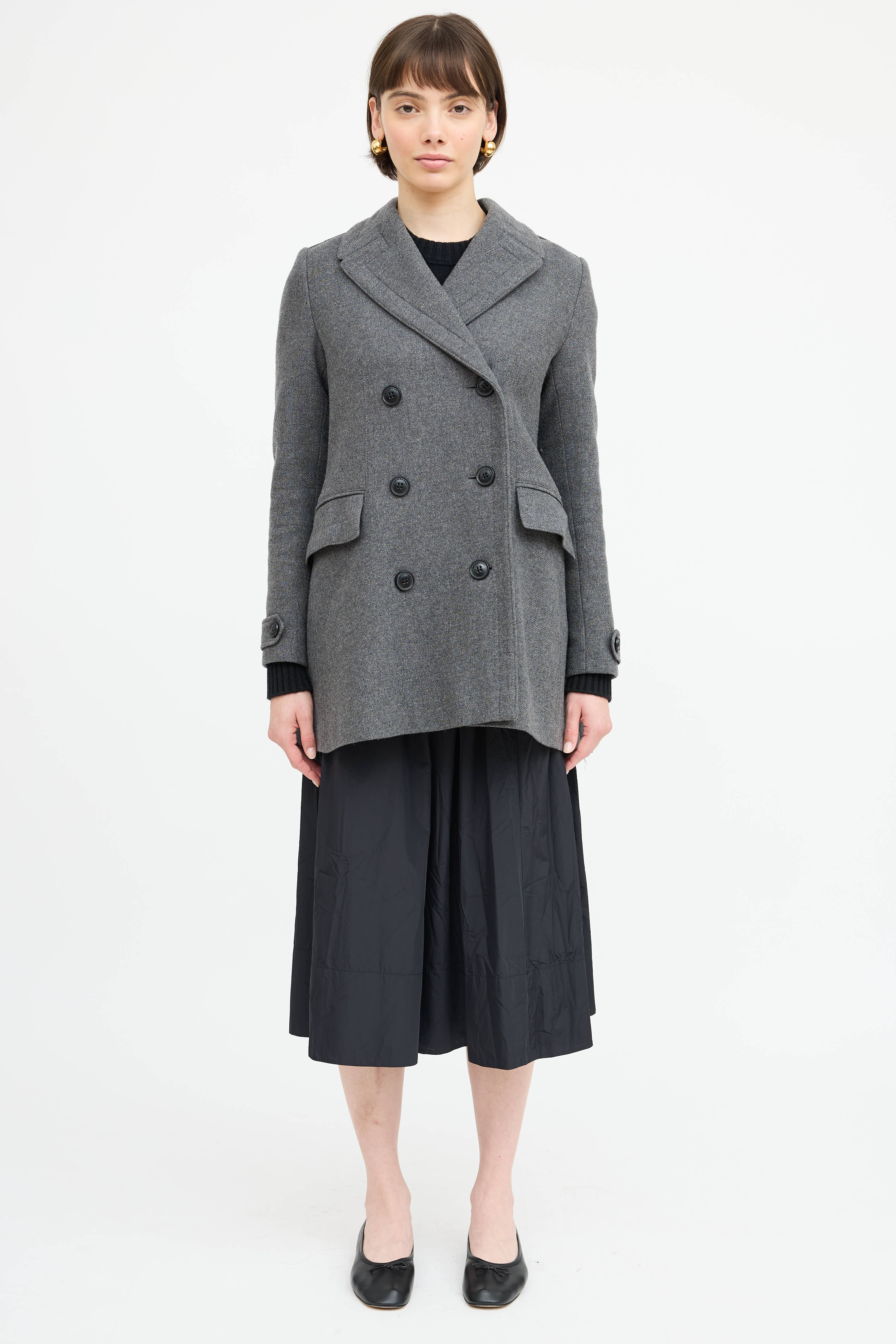 Burberry Wool Double Breasted Coat