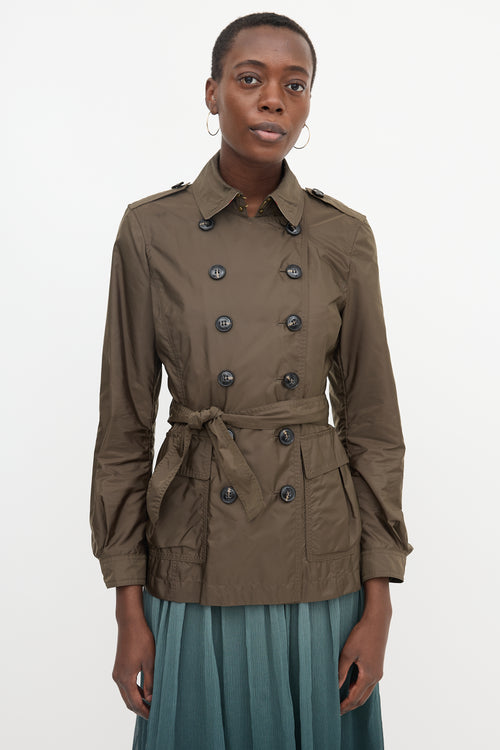 Burberry Brit Nylon Short Trench Coat