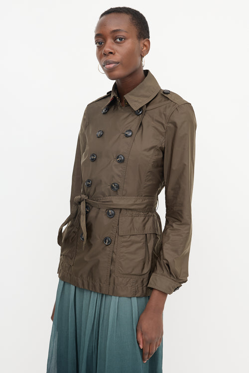 Burberry Brit Nylon Short Trench Coat