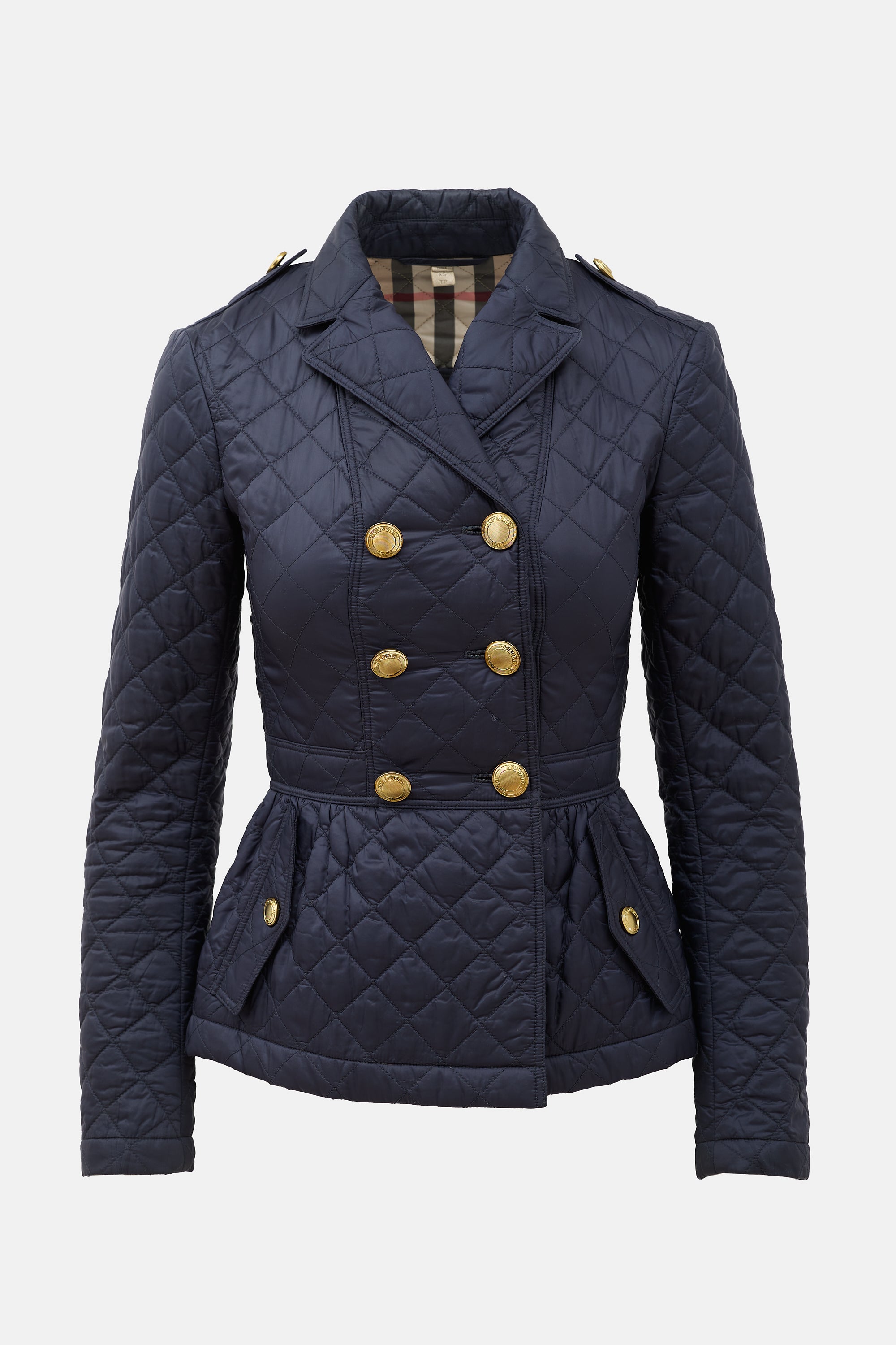 Burberry Brit Quilted Double Breasted Jacket