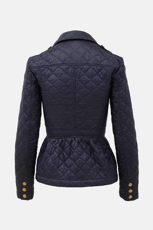 Burberry Brit Quilted Double Breasted Jacket