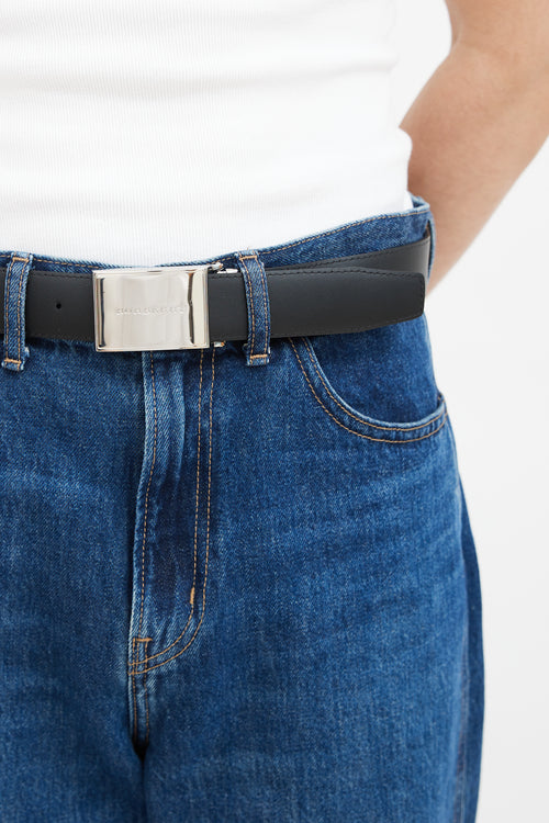 Burberry Brown & Black Reversible Check Belt