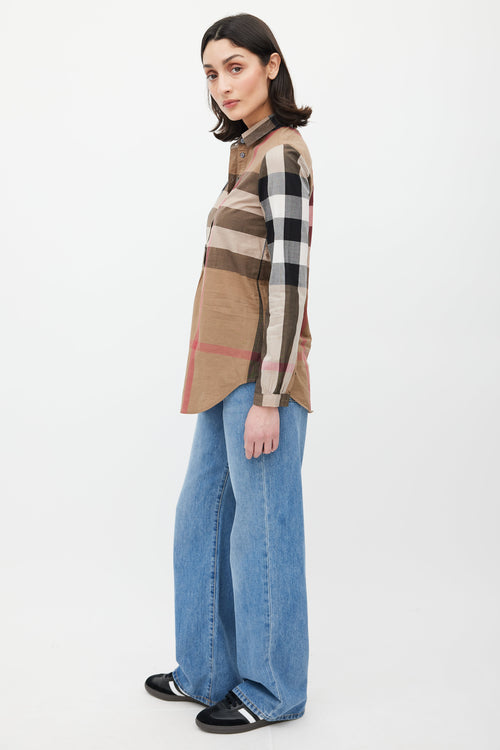 Burberry Brown & Multicolour Nova Check Top