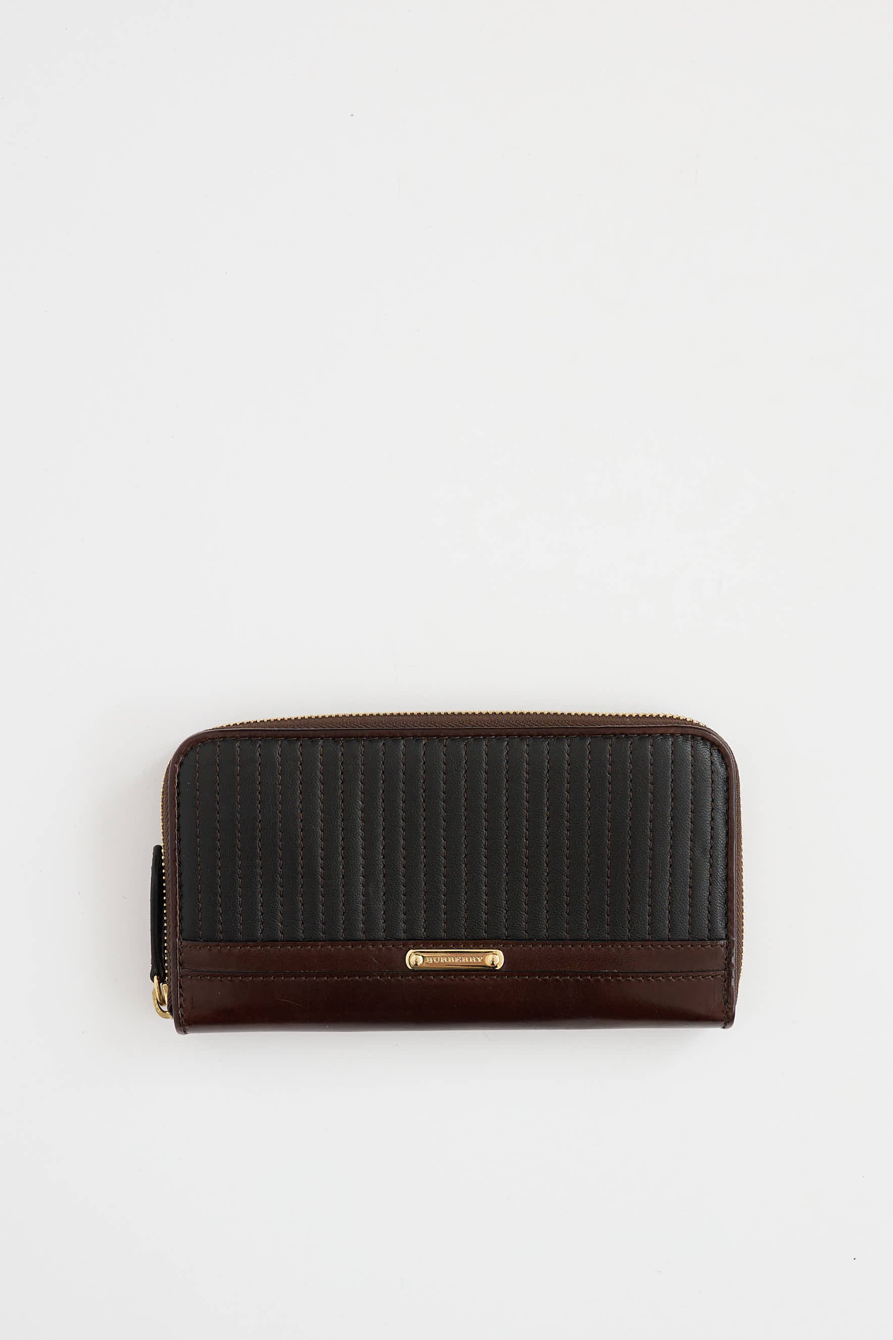 Burberry Leather Full Zip Wallet