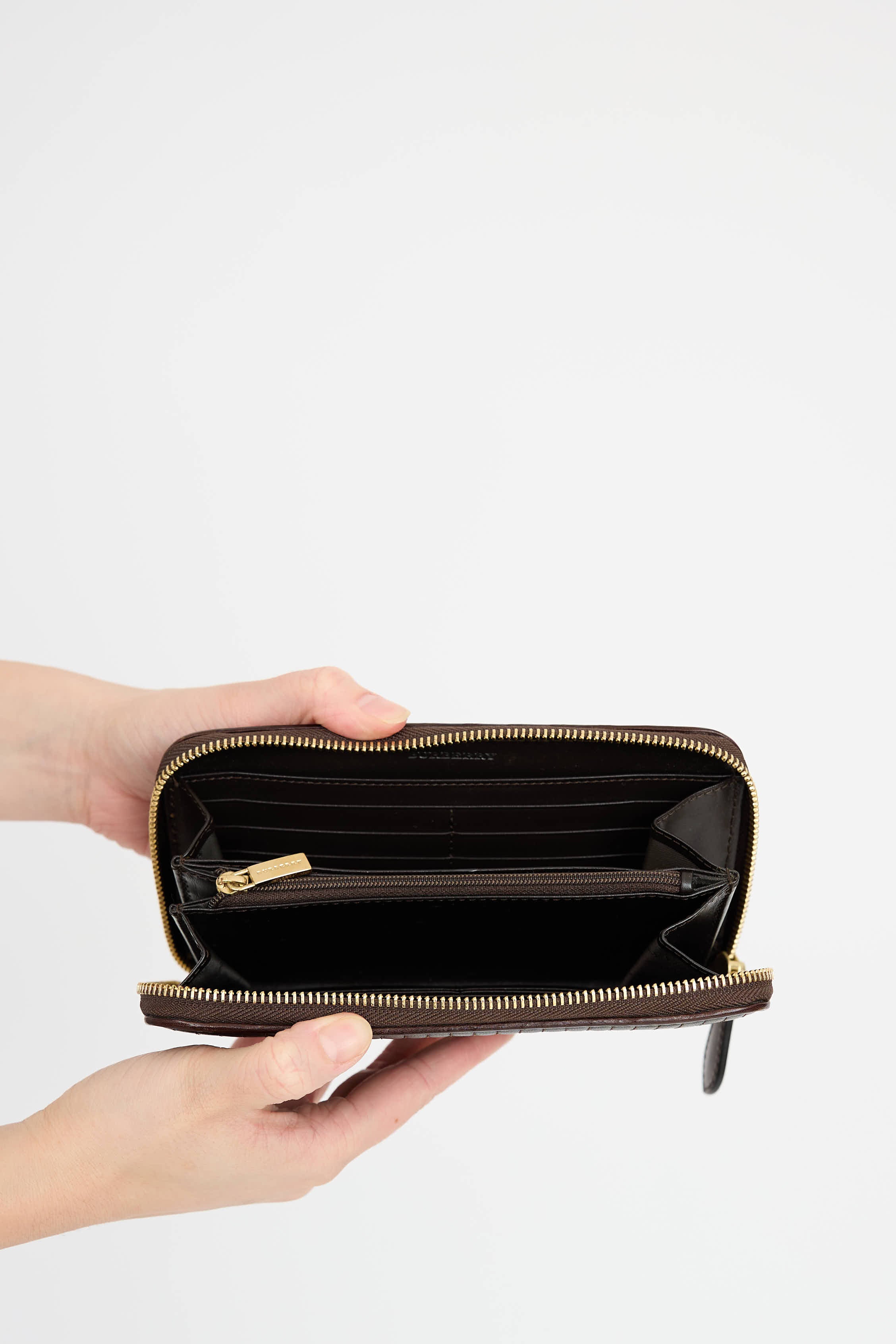 Burberry Leather Full Zip Wallet