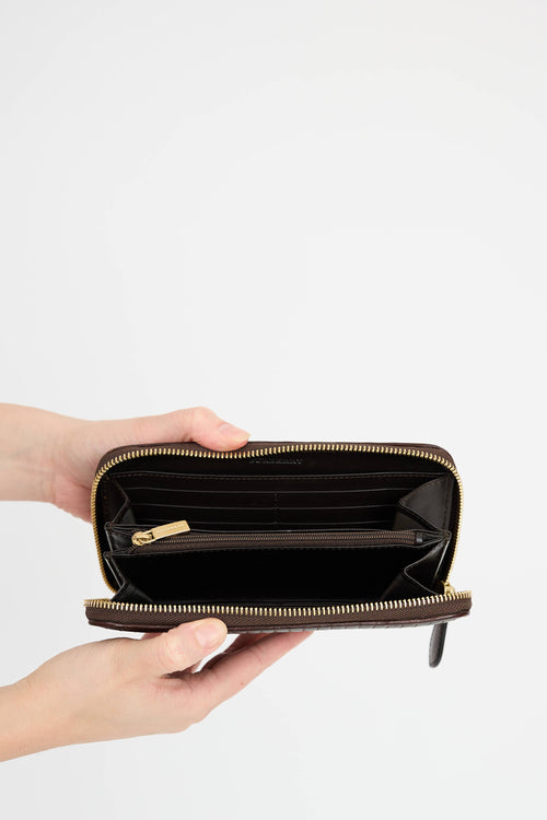 Burberry Leather Full Zip Wallet