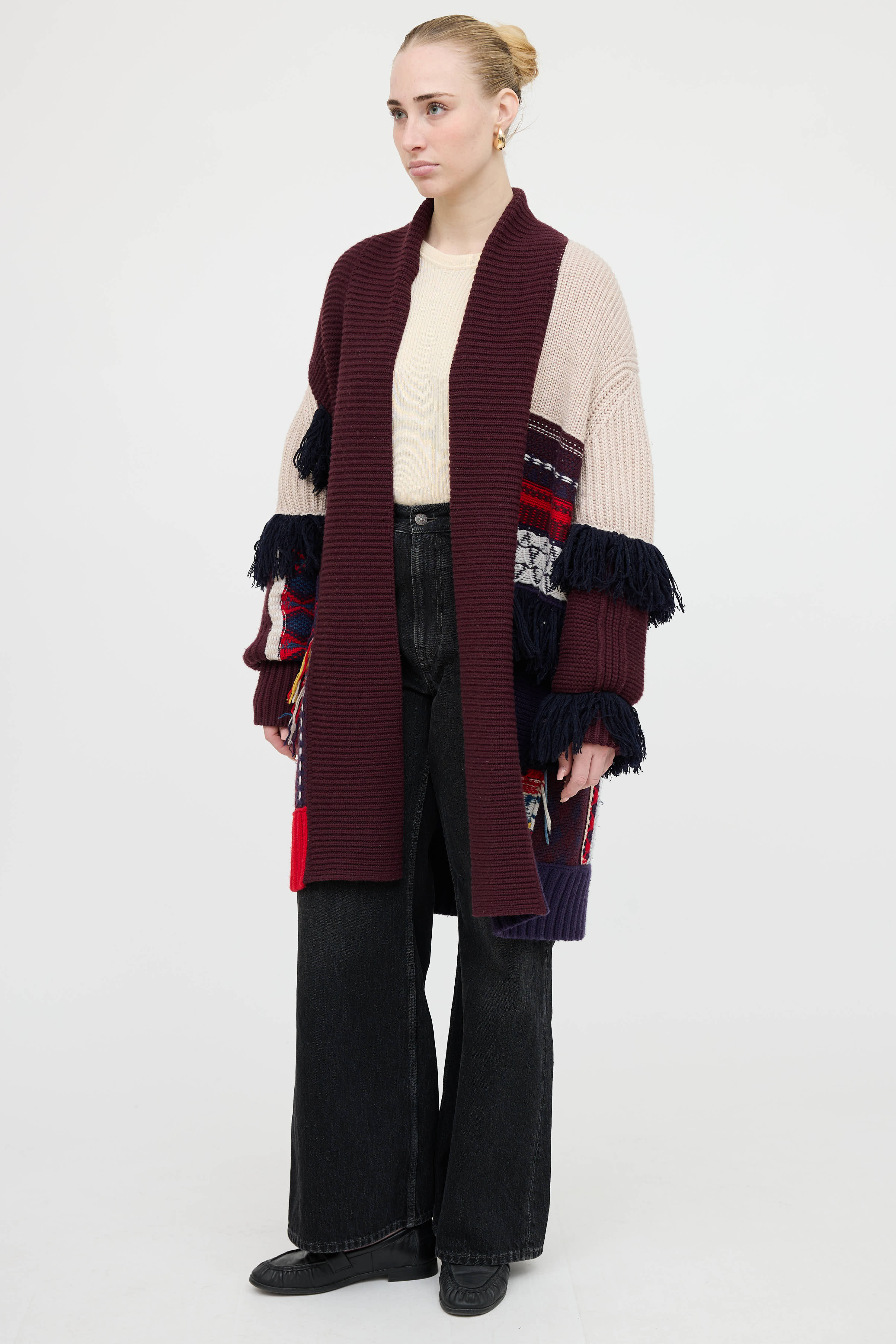 Burberry Fringe Knit Cardigan