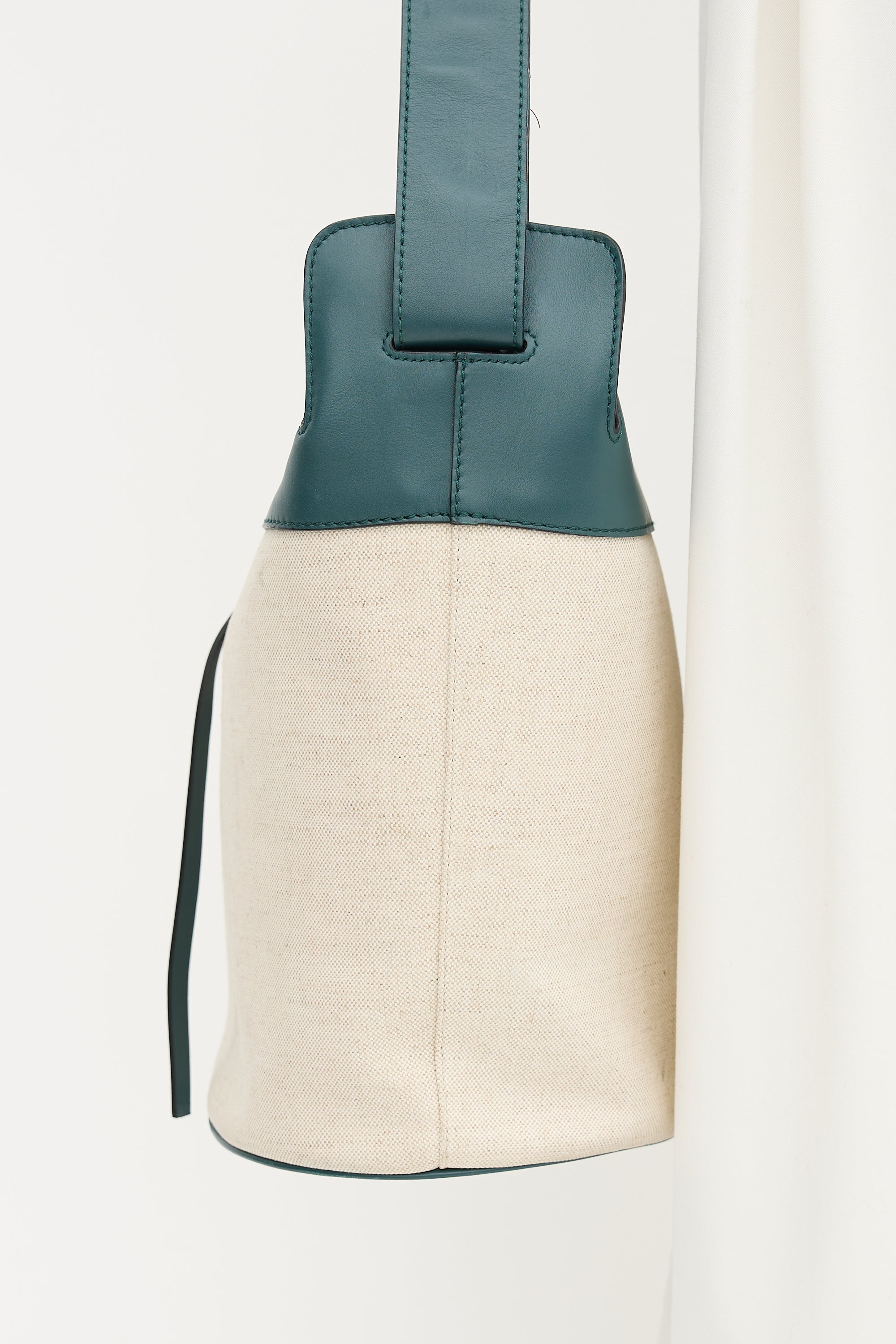 Burberry Canvas & Leather Large Bucket Bag