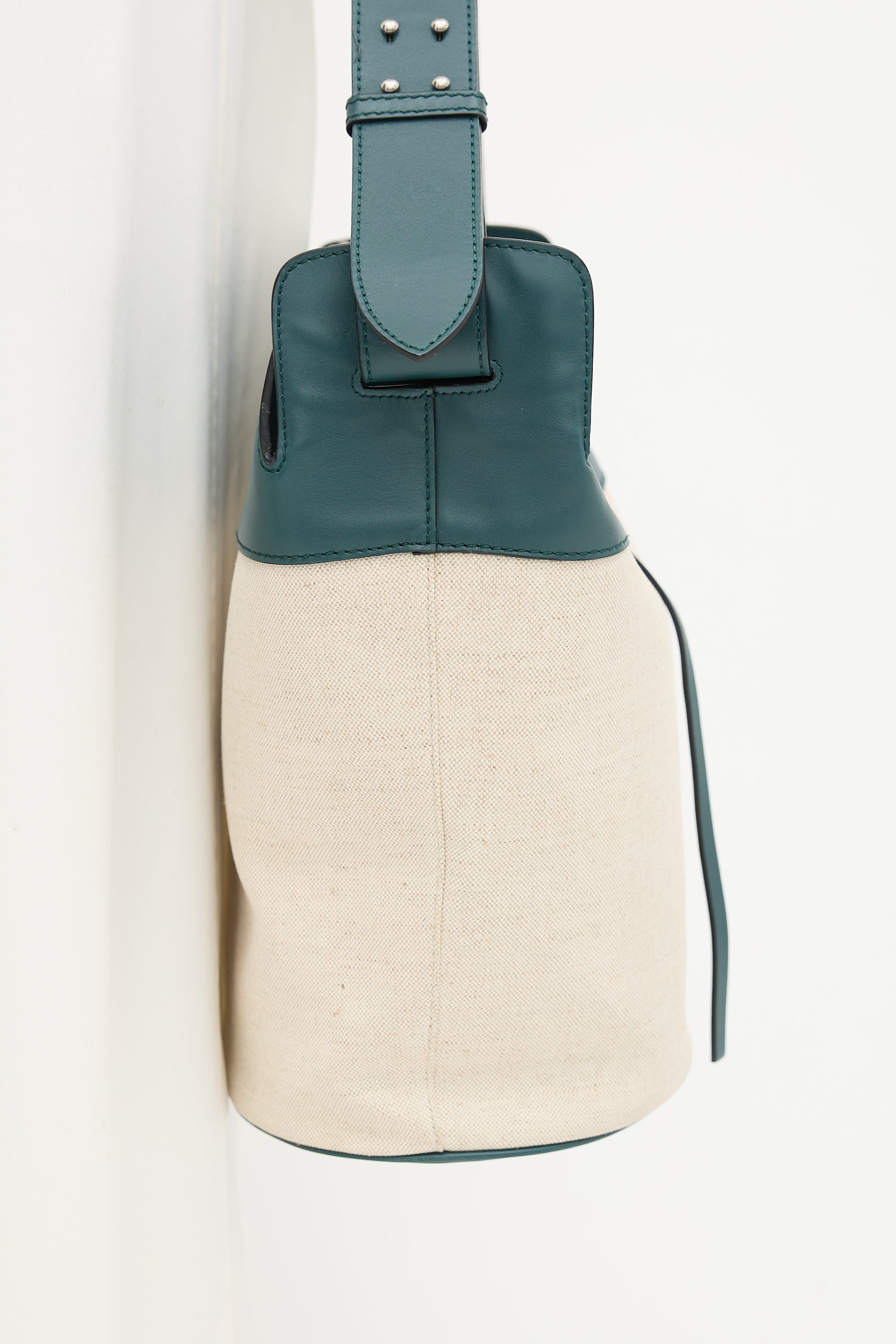 Burberry Canvas & Leather Large Bucket Bag