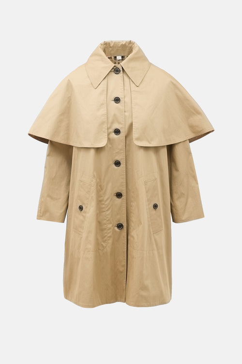 Burberry Cape Overlay Trench Coat