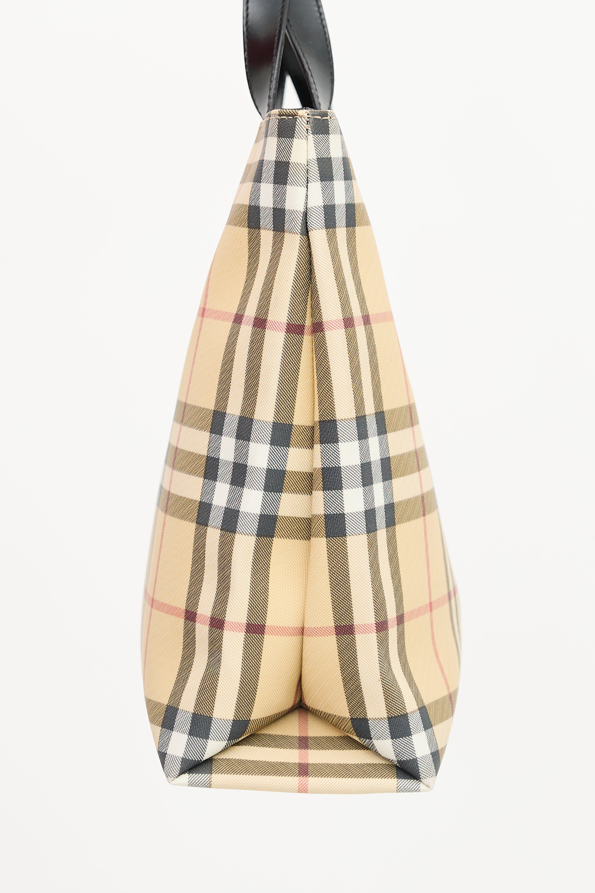 Burberry Coated Canvas Nova Check Tote Bag