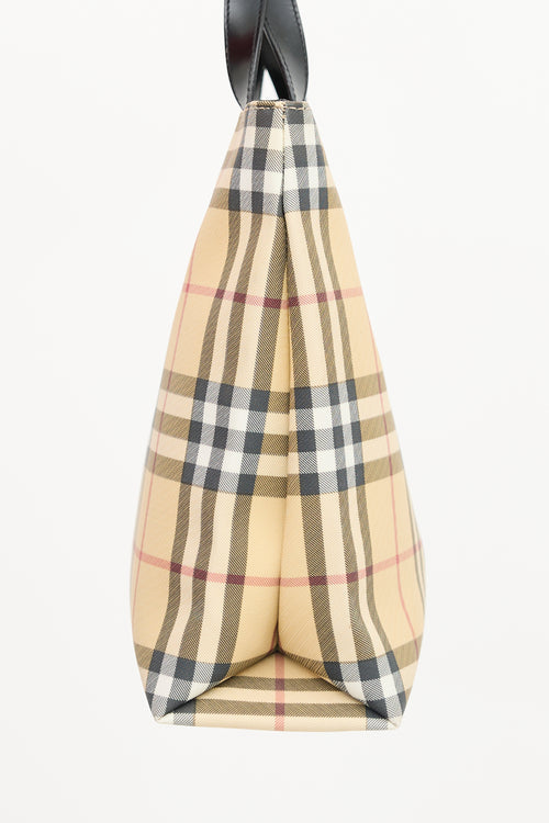 Burberry Coated Canvas Nova Check Tote Bag
