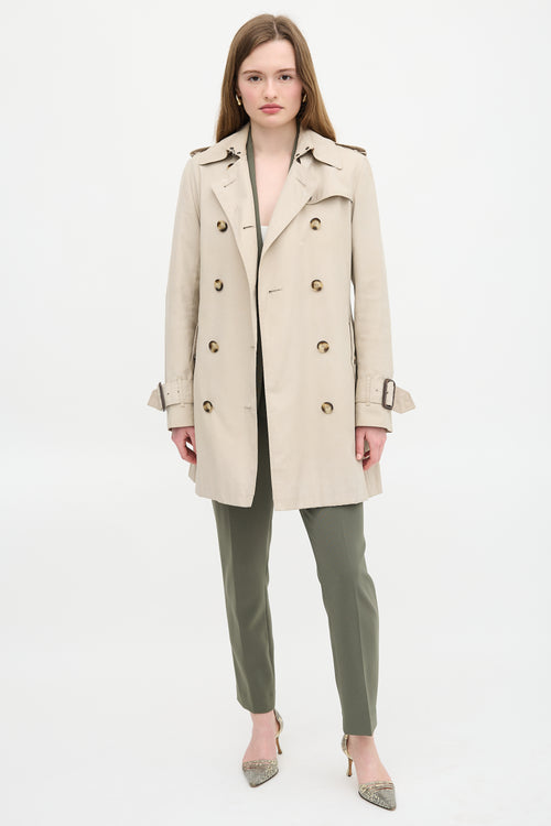 Burberry Double Breasted Trench Coat