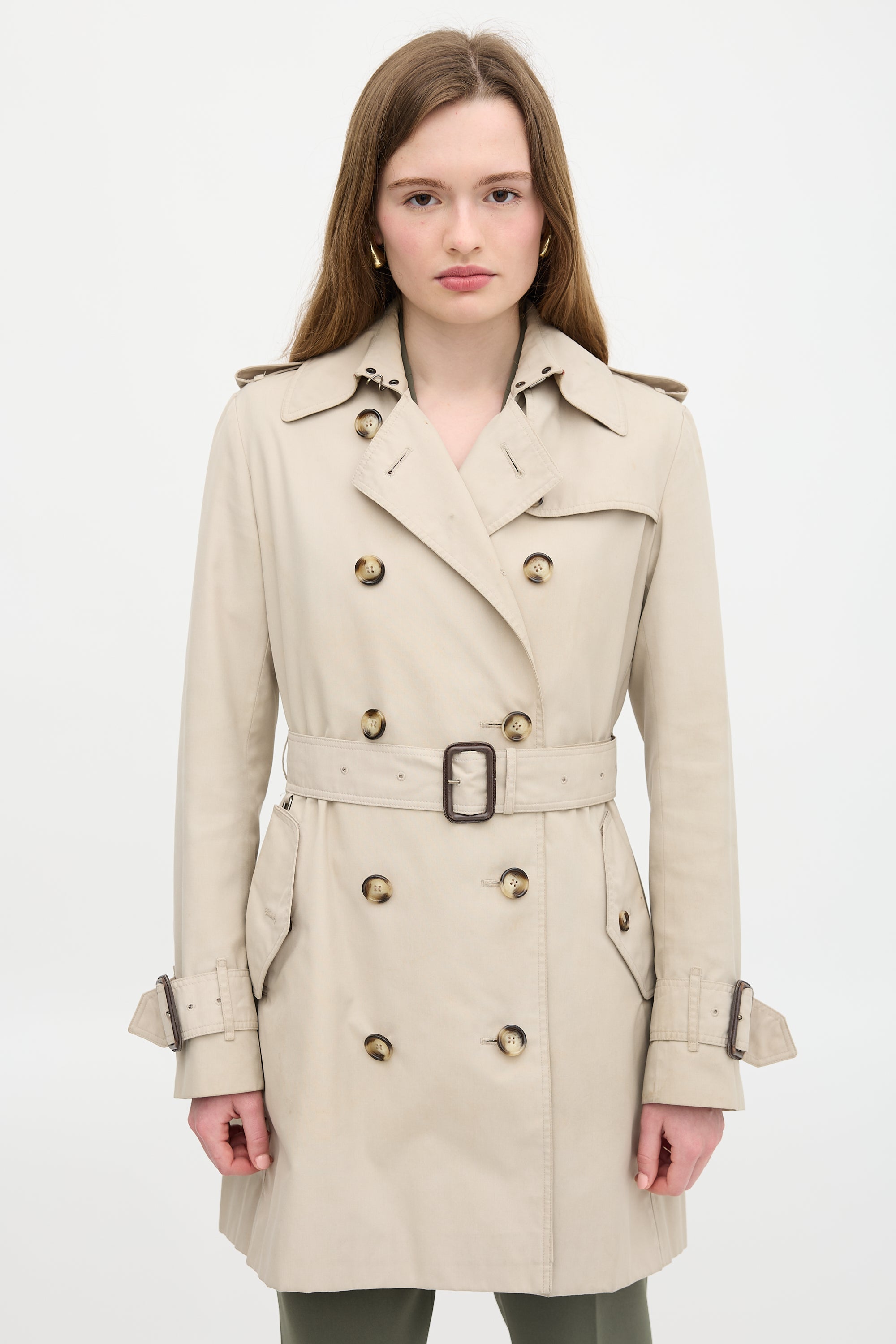 Burberry Double Breasted Trench Coat