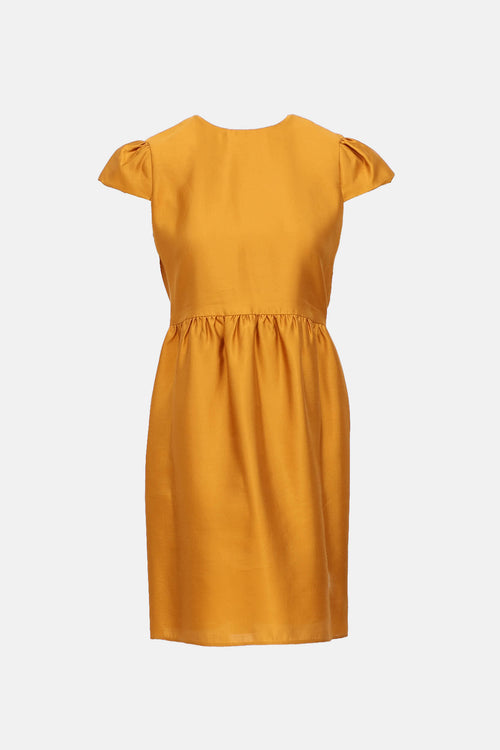 Burberry Silk Cap Sleeve Dress