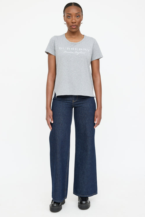 Burberry Flocked Logo T-Shirt