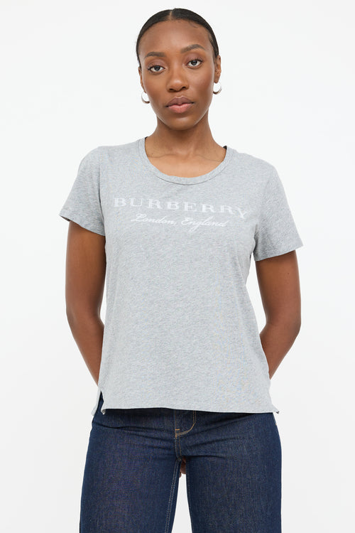 Burberry Flocked Logo T-Shirt