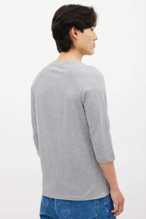 Burberry Grey & Multicolour Logo Top